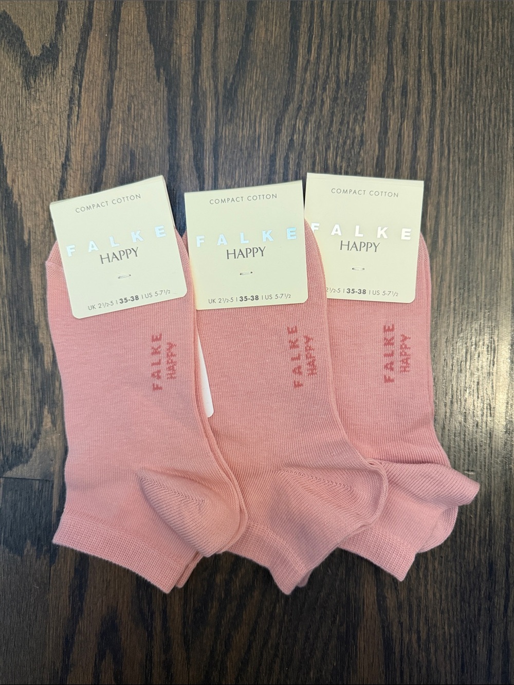 Falke pink ‘happy’ socks set of 3 pairs